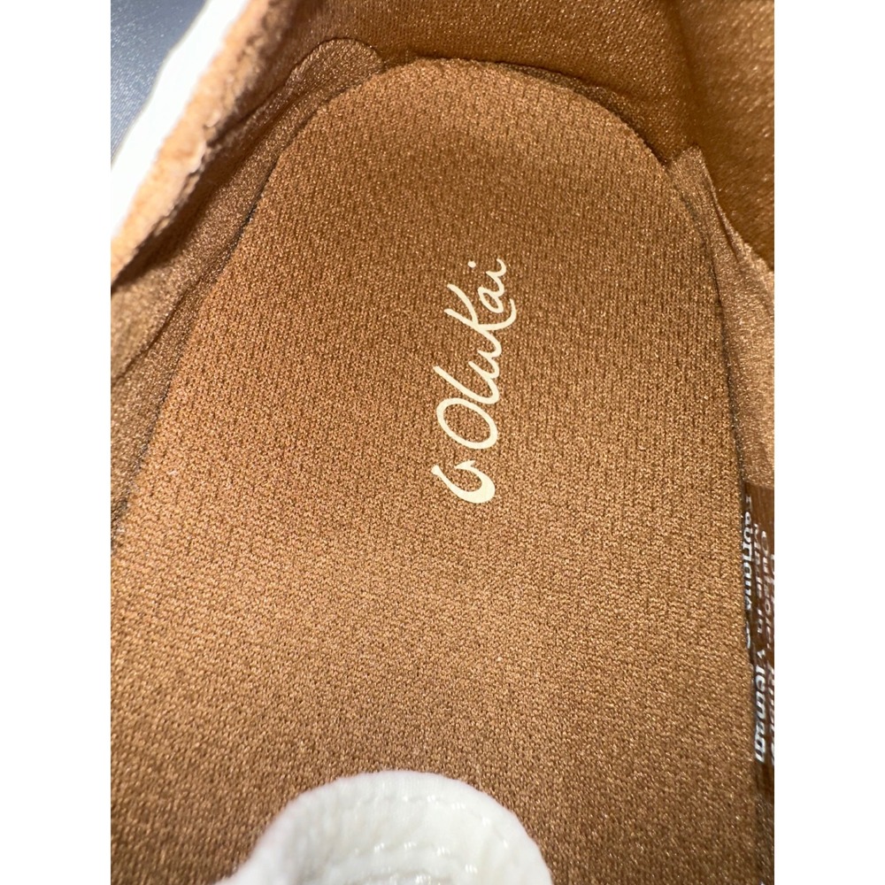 OluKai Pehuea Womens 7.5 White Mesh Slip On Sneakers 20271-WBWB Drop-In Heel - Picture 5 of 8